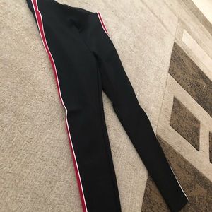 Zara tuxedo striped leggings